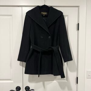 NWT Marvin‎ Richard's New York Women's Melton Wing Collar Wool Coat Grey Size L